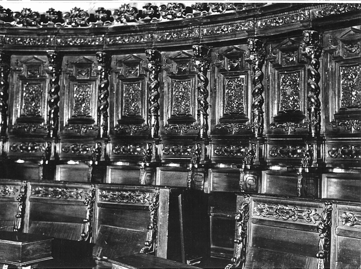 stalli del coro, insieme - bottega lombarda (sec. XVII)