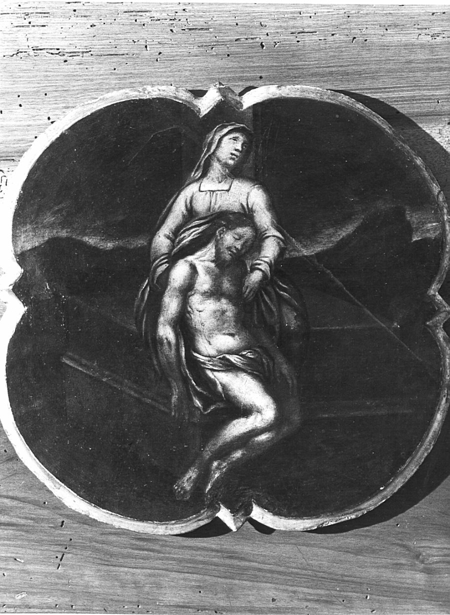 stazione XIV: Gesù deposto nel sepolcro (dipinto, elemento d'insieme) - ambito italiano (fine/inizio secc. XVI/ XVII)