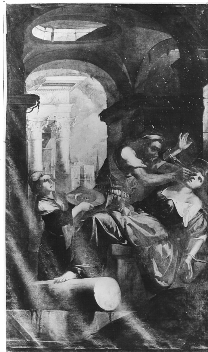 martirio di Santa Lucia (dipinto, opera isolata) di Cignaroli Martino detto Veronese (sec. XVII)