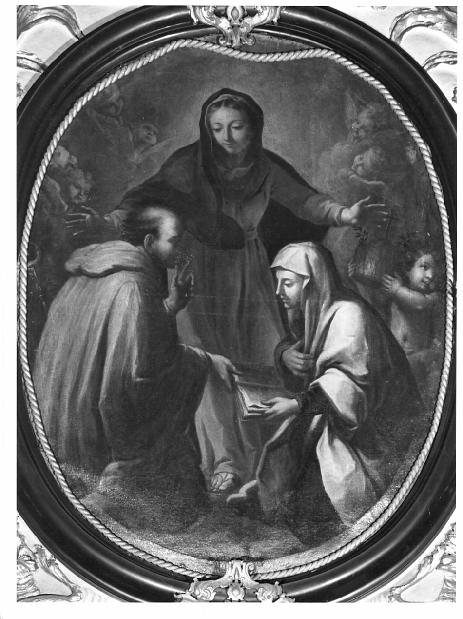 Santa Francesca Romana riceve la Regola dal Beato Bernardo Tolomei (dipinto, opera isolata) di Fabbrica Francesco (sec. XVIII)