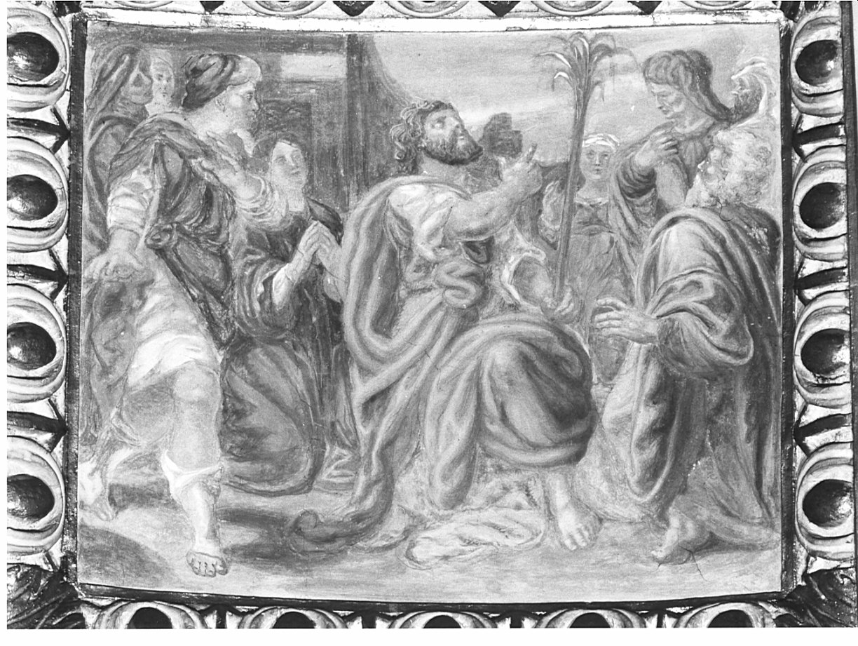 episodi della vita di San Cristoforo (decorazione plastico-pittorica, complesso decorativo) di Ciocca G (sec. XVI)