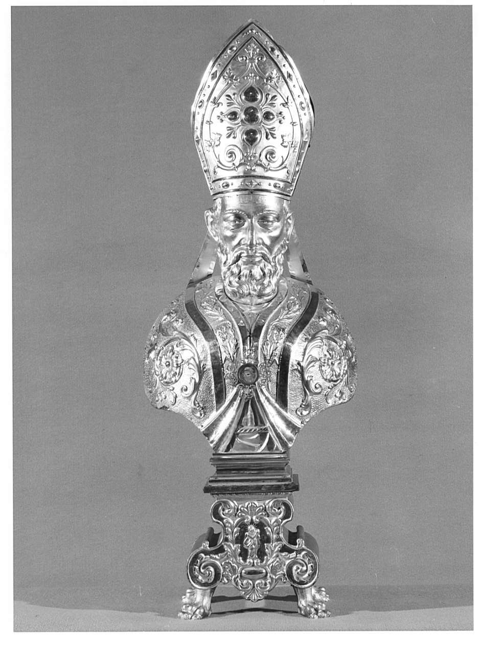 Sant'Agostino (reliquiario - a busto) - bottega lombarda (fine/inizio secc. XIX/ XX)