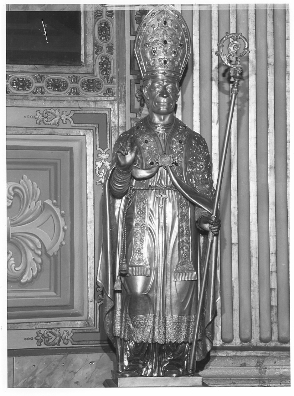Santo vescovo (scultura) - bottega lombarda (fine sec. XIX)