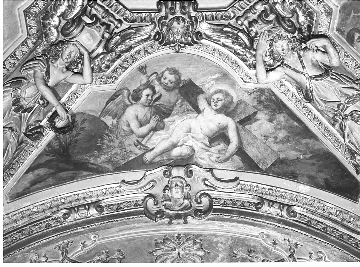 angeli con strumenti della passione (dipinto) - ambito lombardo (sec. XVII)