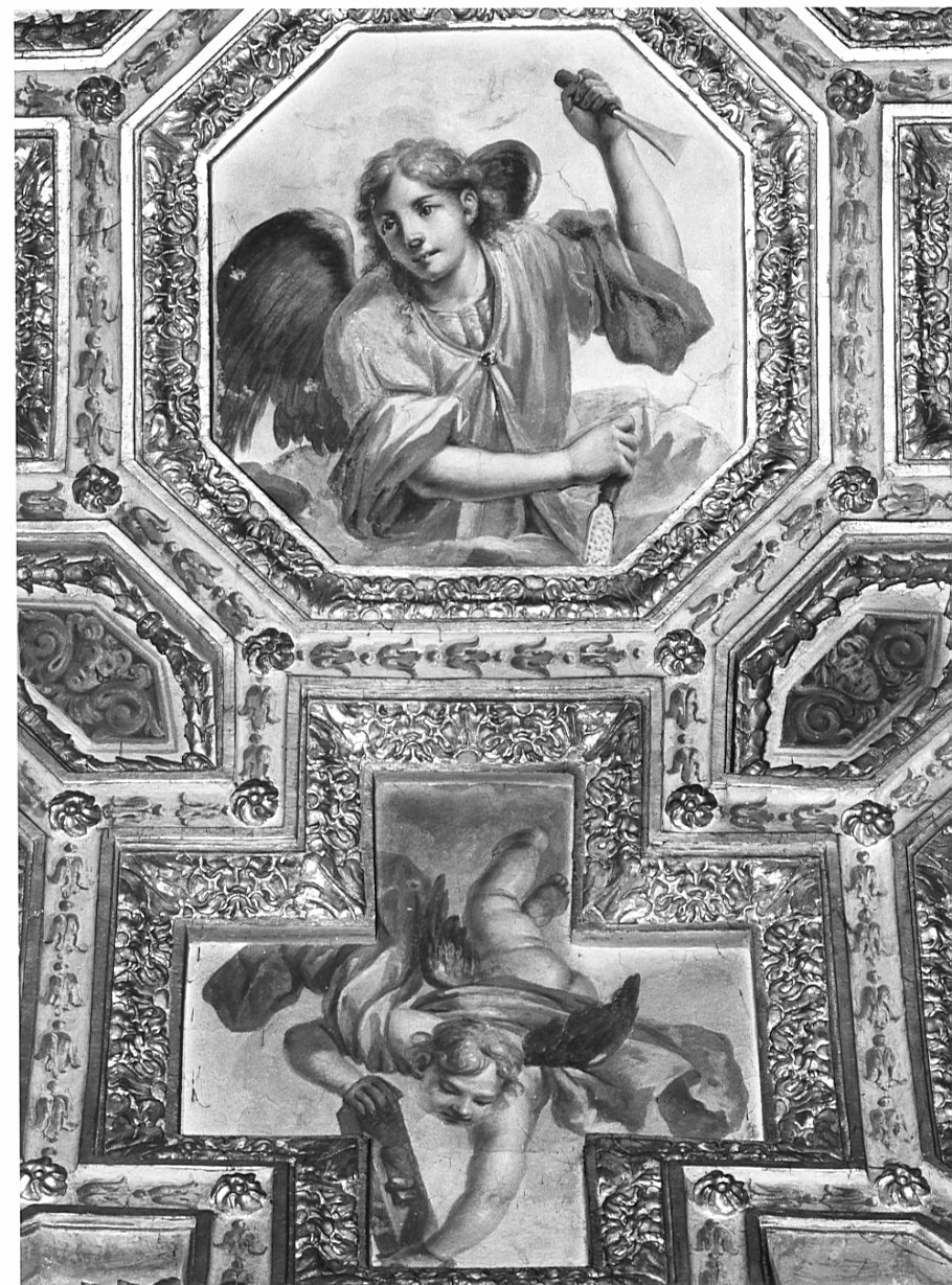 angeli con strumenti da lavoro (dipinto) di Cignaroli Martino detto Veronese (attribuito) (sec. XVII)