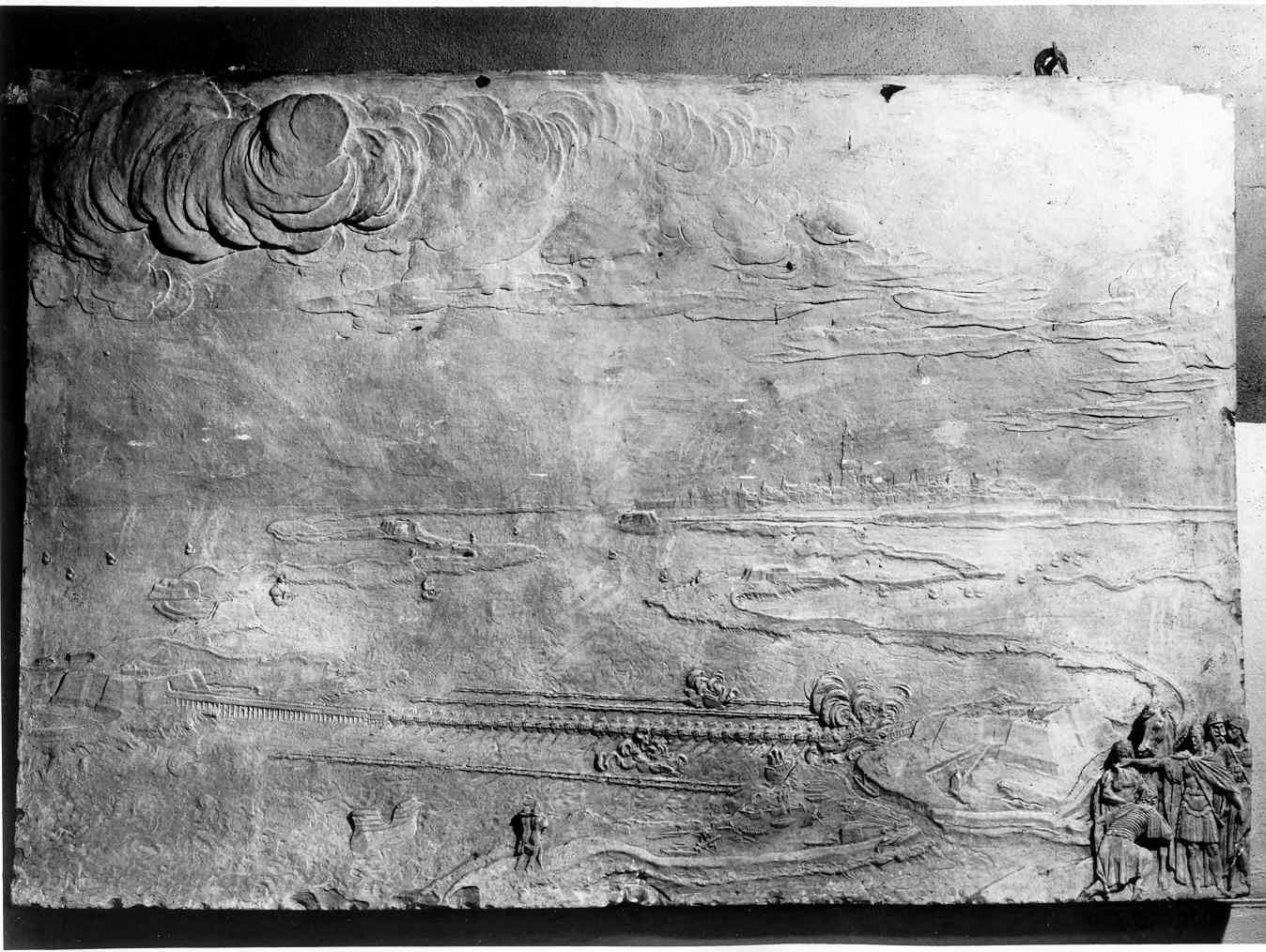 il ponte sulla Schelda (lastra, opera isolata) - ambito italiano (sec. XIX)