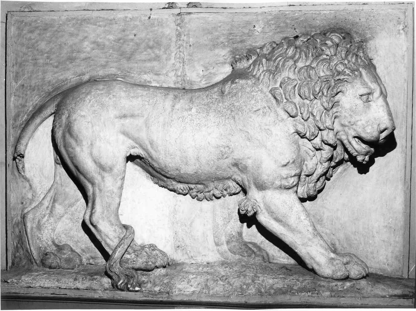 Leone Barberini, leone (lastra, opera isolata) - ambito austriaco (sec. XIX)