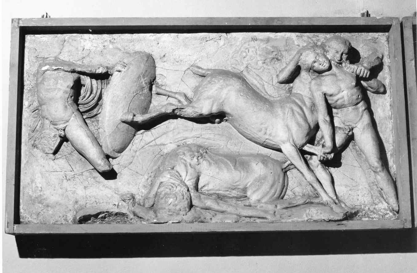 centauromachia (decorazione plastica, opera isolata) - ambito inglese (sec. XIX)