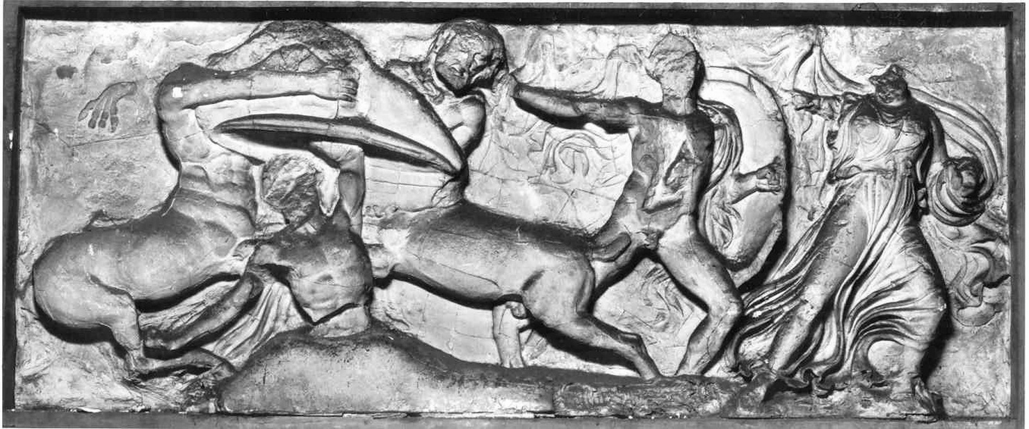 centauromachia (decorazione plastica, opera isolata) - ambito inglese (sec. XIX)