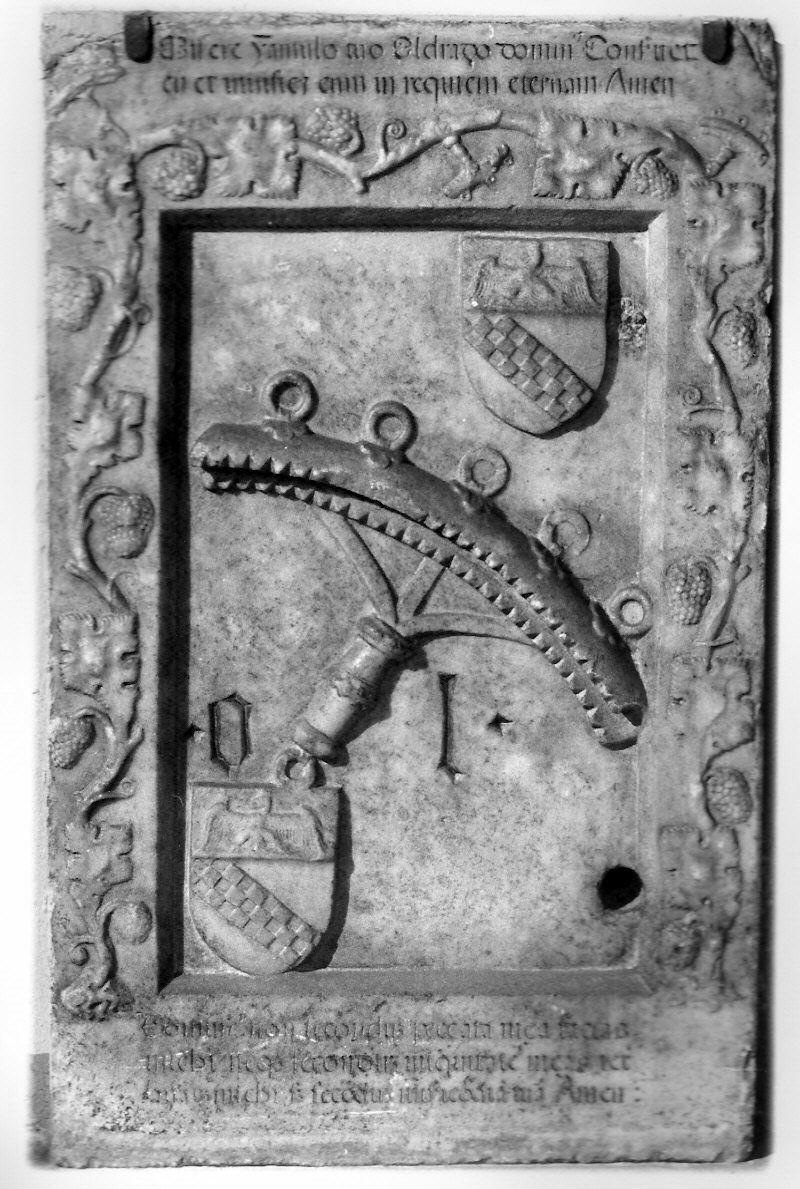 sarcofago, frammento - bottega lombarda (sec. XV)