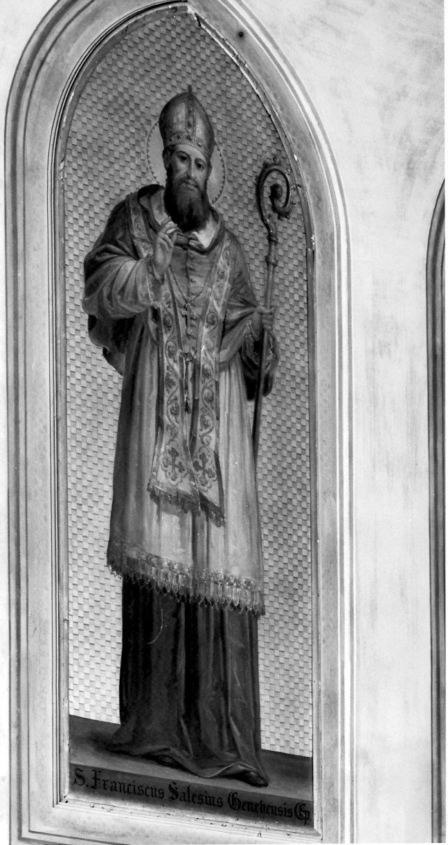 San Francesco di Sales, Santo vescovo (dipinto, opera isolata) di Morgari Luigi (attribuito) (fine sec. XIX)