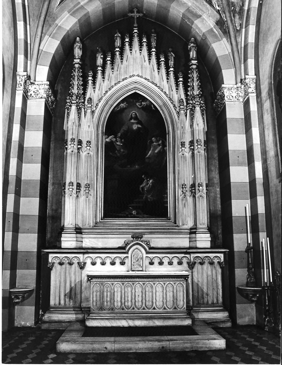 altare, complesso decorativo di Maciachini Carlo (attribuito) (sec. XIX)