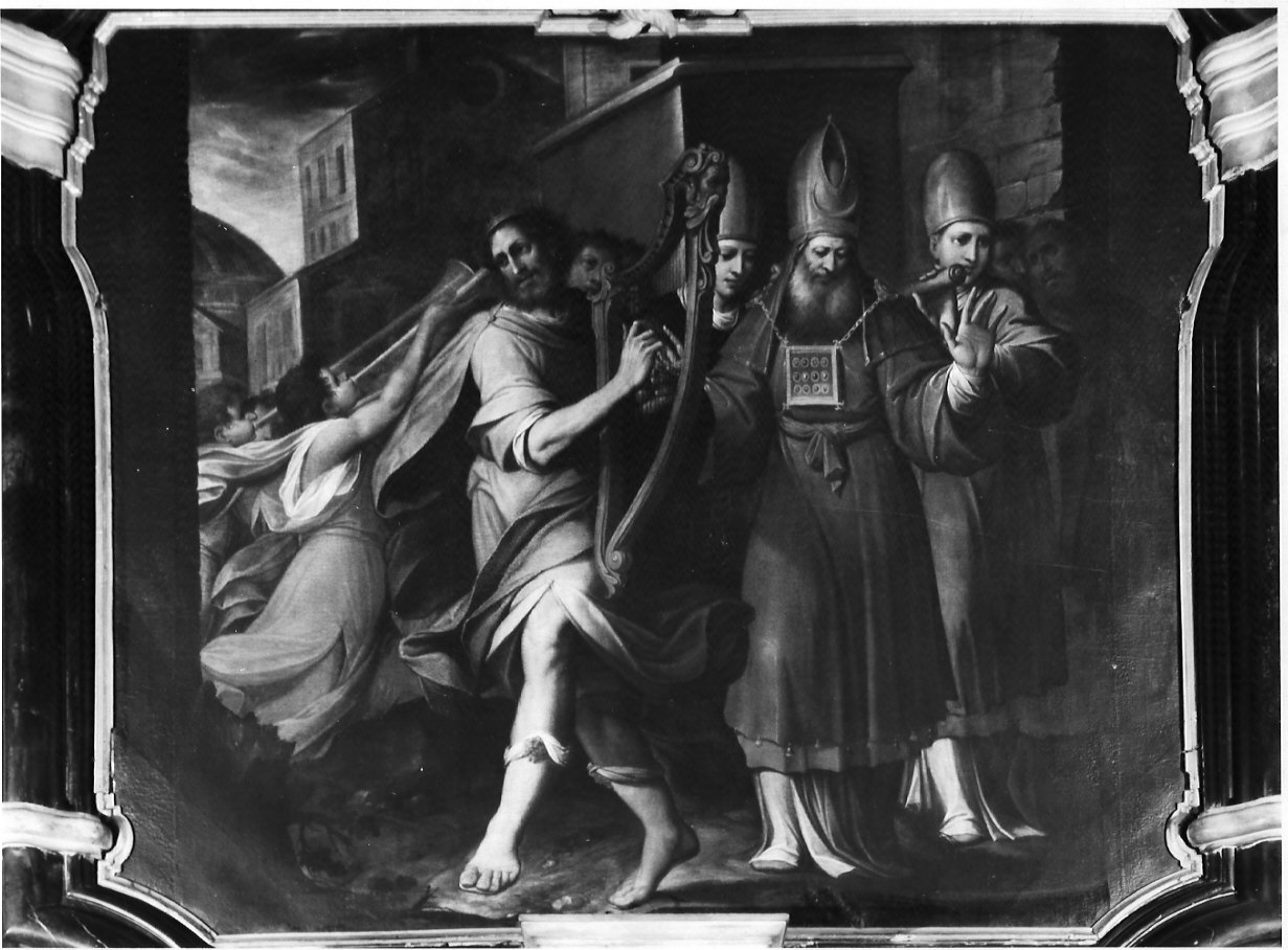 David danza davanti all'arca santa (dipinto, elemento d'insieme) di Procaccini Camillo (e aiuti) (sec. XVII)