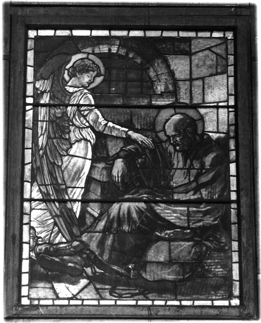 sogno di Giacobbe (vetrata, elemento d'insieme) di Buffa Giovanni (attribuito) (sec. XX)