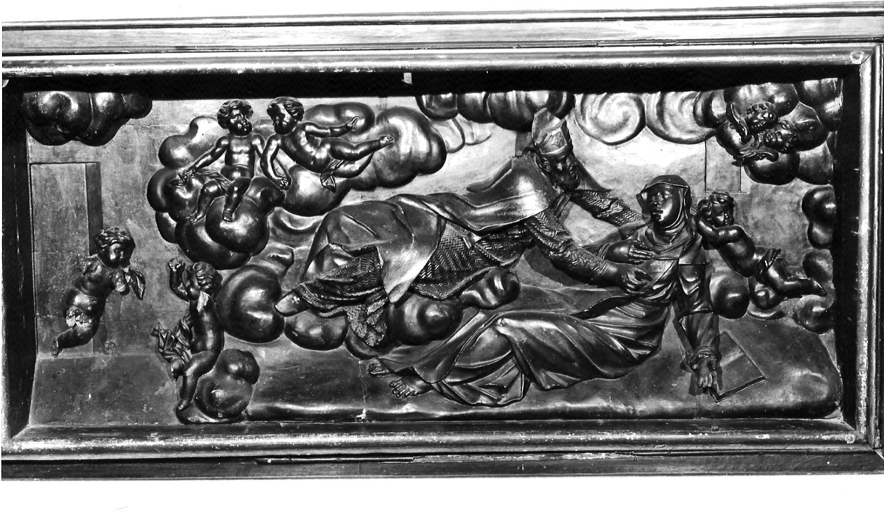 estasi di Santa Teresa d'Avila (paliotto, elemento d'insieme) di Quadrio Giovanni Battista (attribuito) (secc. XVII/ XVIII)