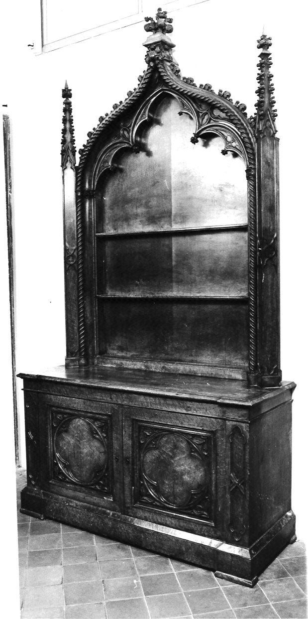 credenza con alzata, opera isolata - bottega lombarda (fine sec. XIX)