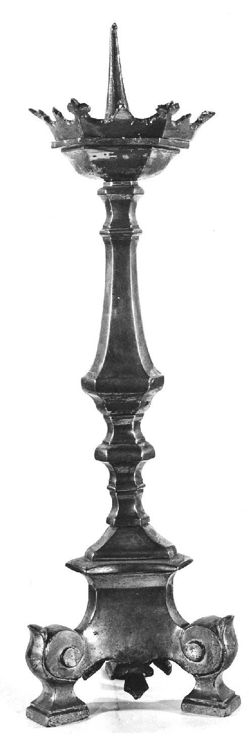 candeliere d'altare, serie - bottega lombarda (inizio sec. XIX)