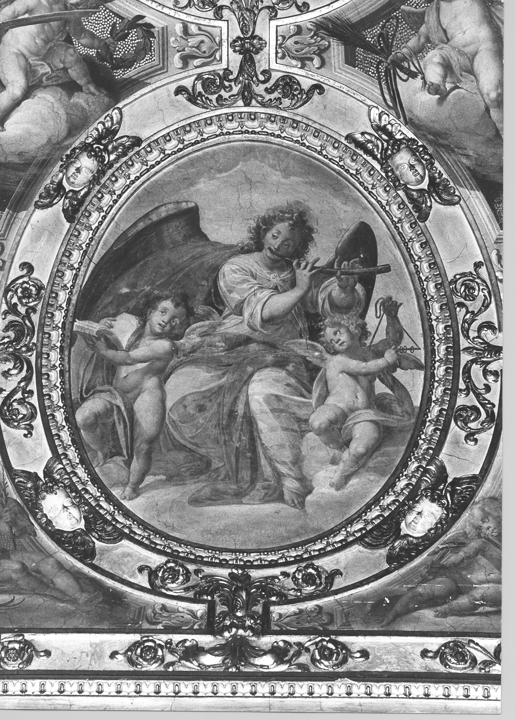 angeli musicanti (disegno murale) di Della Rovere Giovanni Battista detto Fiamminghino, Della Rovere Giovanni Mauro detto Fiamminghino (sec. XVII)
