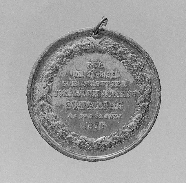 Gansbacher Johann Baptist, stemma (medaglia) - produzione austriaca (?) (sec. XIX)