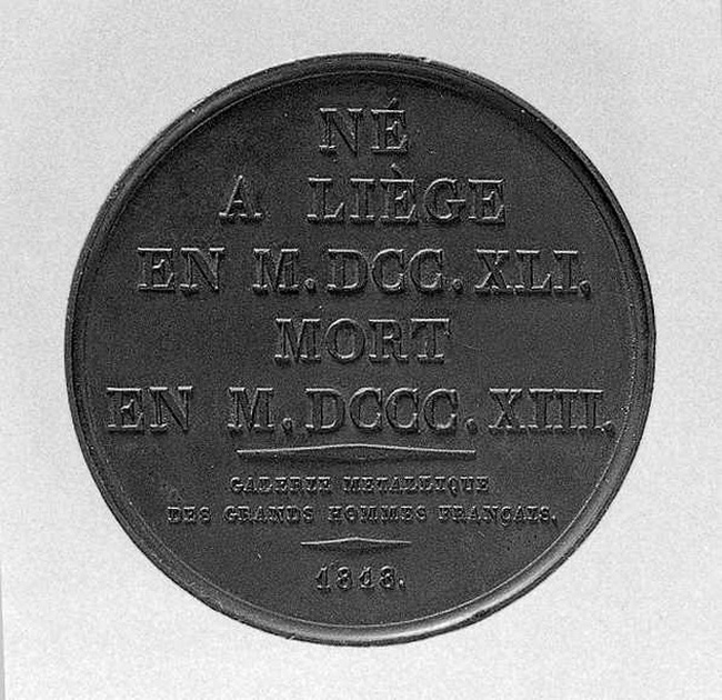 Galerie Numismatique des Grandes Hommes Français: ritratto di Grétry André Erneste Modeste, ritratto del compositore Grétry André Erneste Modeste (medaglia, serie) di Gayrard Raymond (sec. XIX)