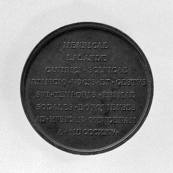 Lalande Enrichetta, corona d'alloro (medaglia, serie) - produzione italiana (Bologna?) (sec. XIX)