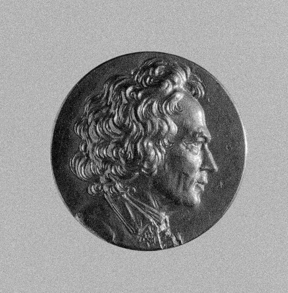 Ritratto di Meyerbeer Giacomo (serie Lauer), ritratto del compositore Meyerbeer Giacomo (medaglia, serie) - produzione Stabilimento Lauer (Germania) (fine/inizio secc. XIX/ XX)