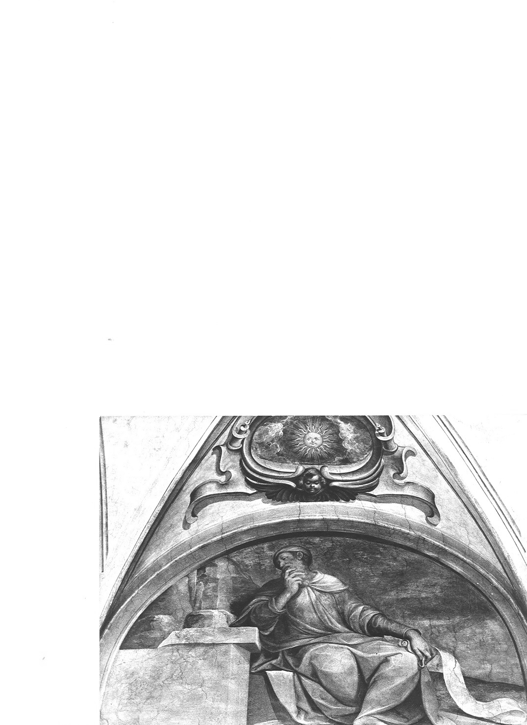 profeta (lunetta) di Caccia Guglielmo detto Moncalvo (sec. XVII)