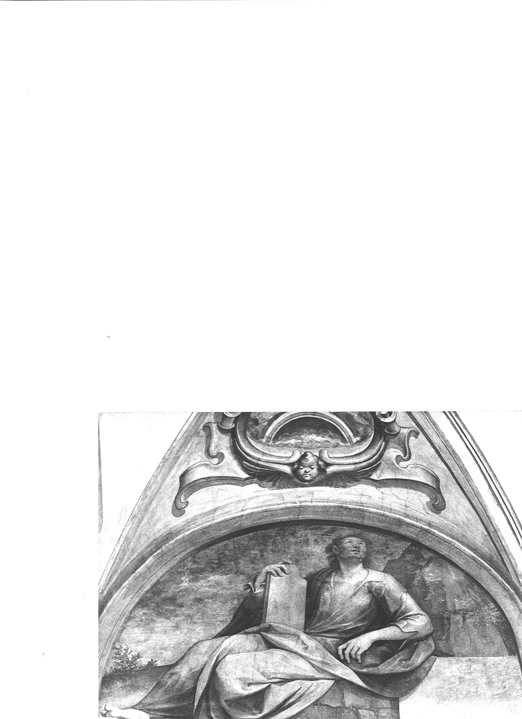 profeta (lunetta) di Caccia Guglielmo detto Moncalvo (sec. XVII)