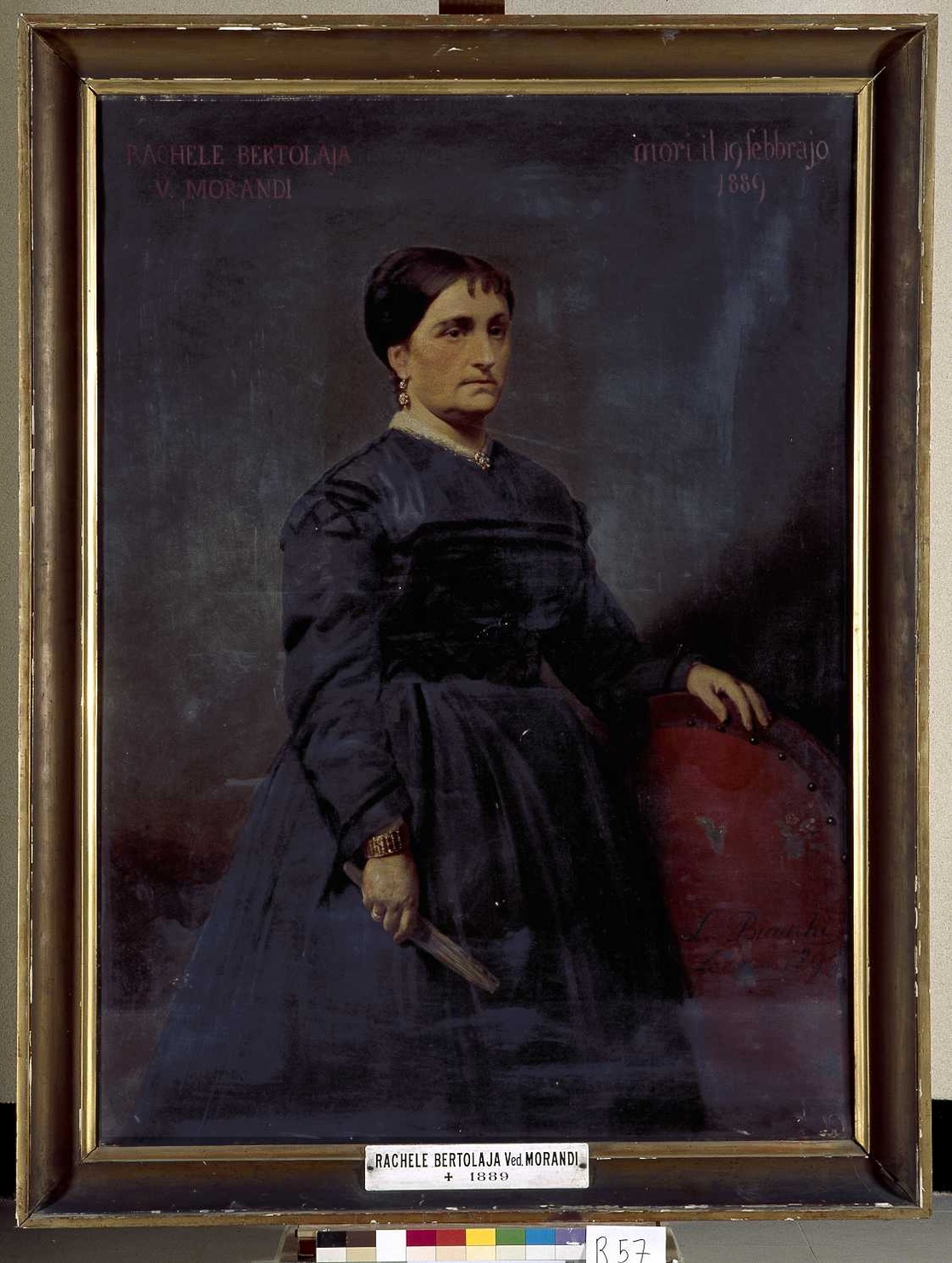 ritratto di Bertolaja Morandi rachele (dipinto, opera isolata) di Bianchi Luigi (sec. XIX)