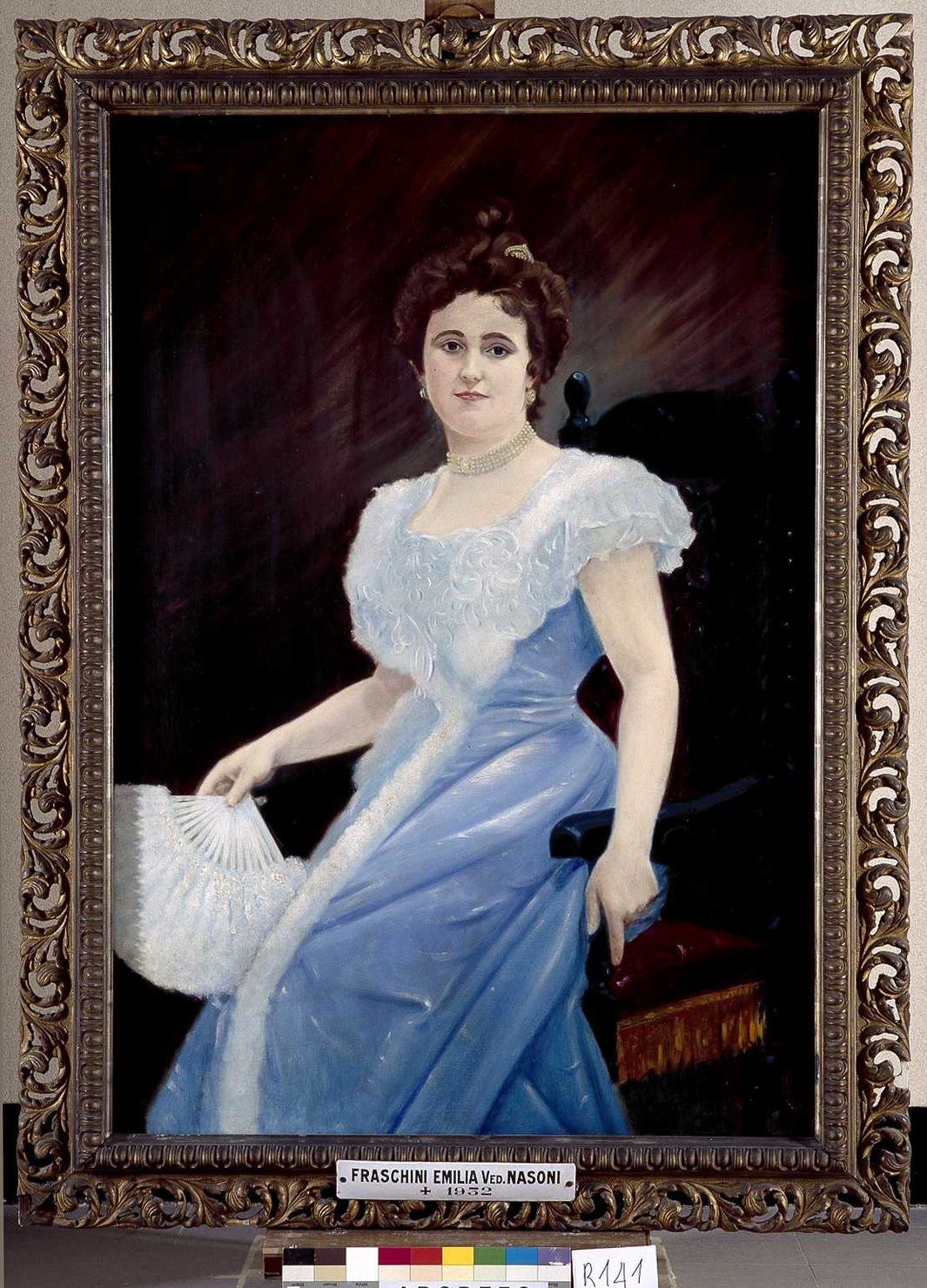 ritratto di Fraschini Nasoni Emilia (dipinto, opera isolata) di Belloni Tino (sec. XX)