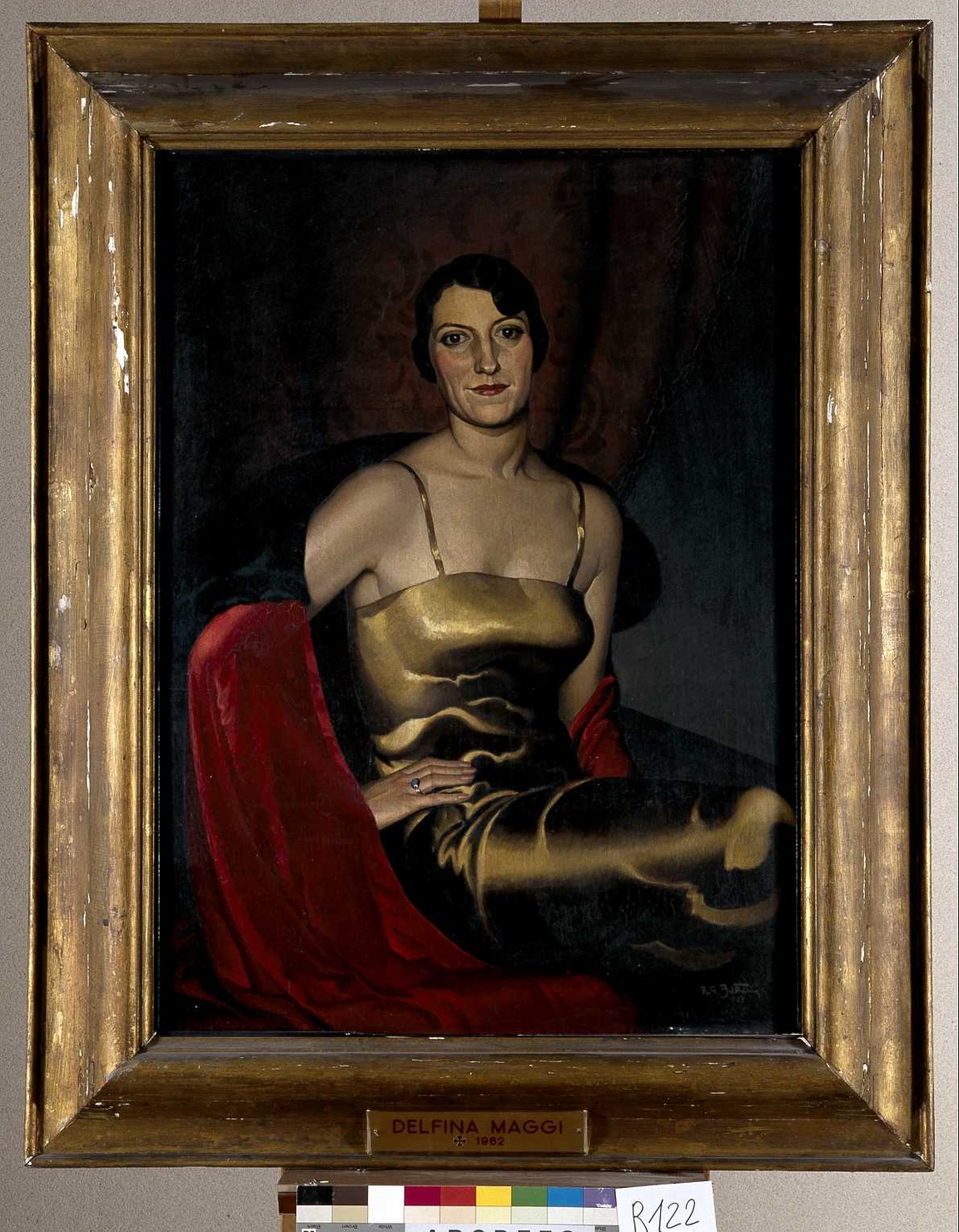 ritratto di Maggi Delfina (dipinto, opera isolata) di Battaini Rino Giuseppe (sec. XX)