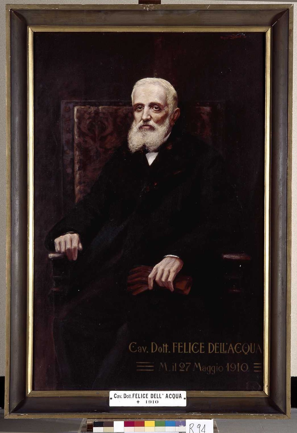 ritratto di Dell'Acqua Felice (dipinto, opera isolata) di Laforet Augusto (sec. XX)