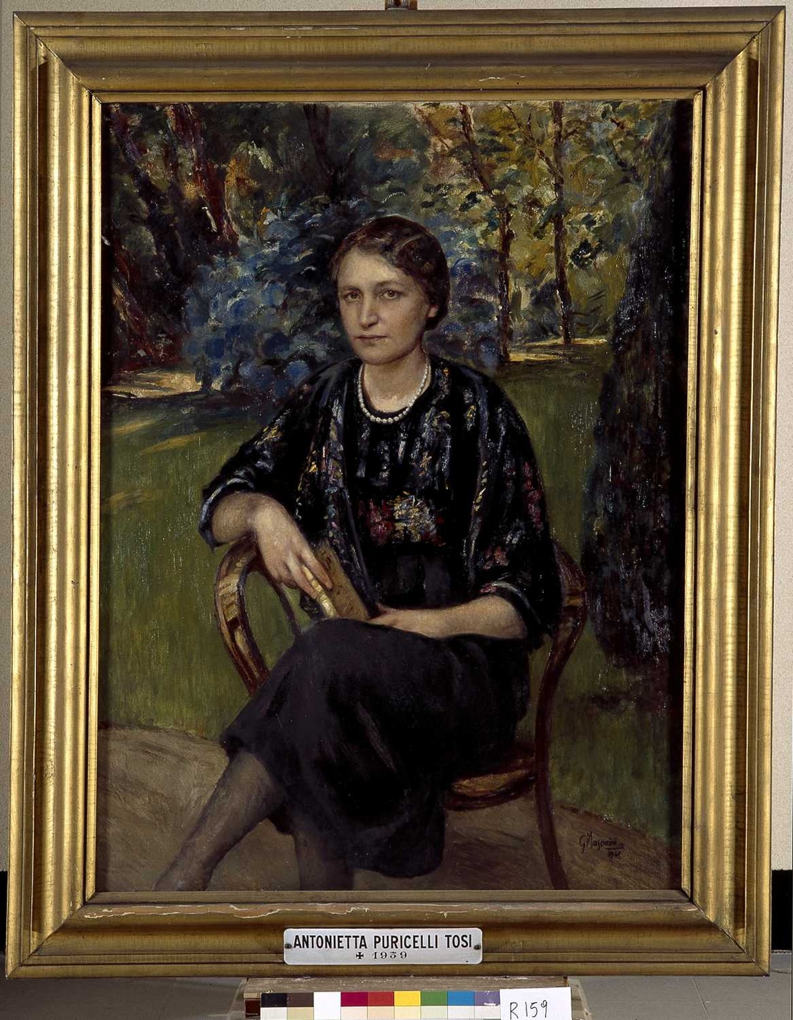 ritratto di tosi Puricelli Antonietta (dipinto, opera isolata) di Mascarini Giuseppe (sec. XX)