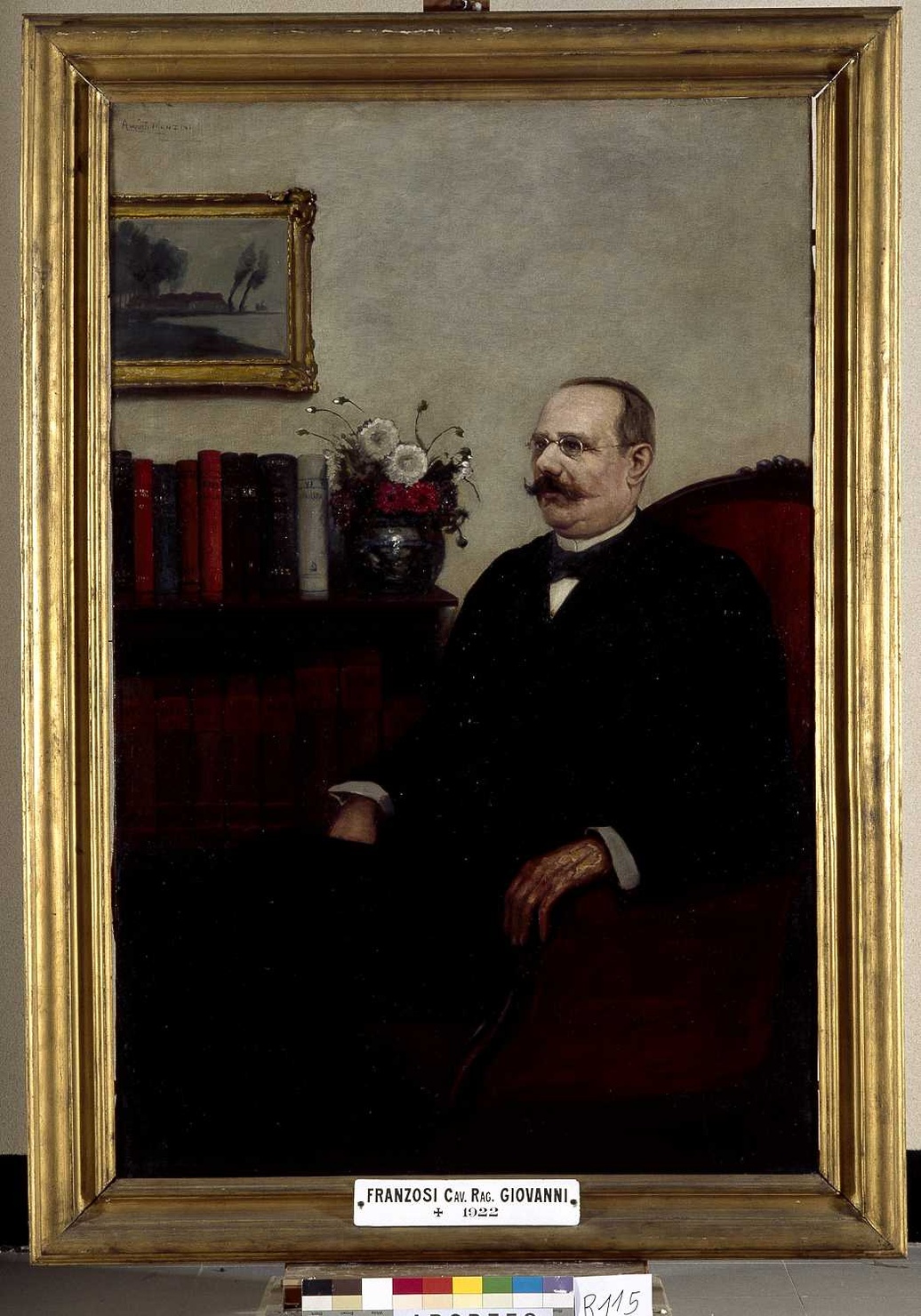 ritratto di Franzosi Giovanni (dipinto, opera isolata) di Manzini Augusto (sec. XX)