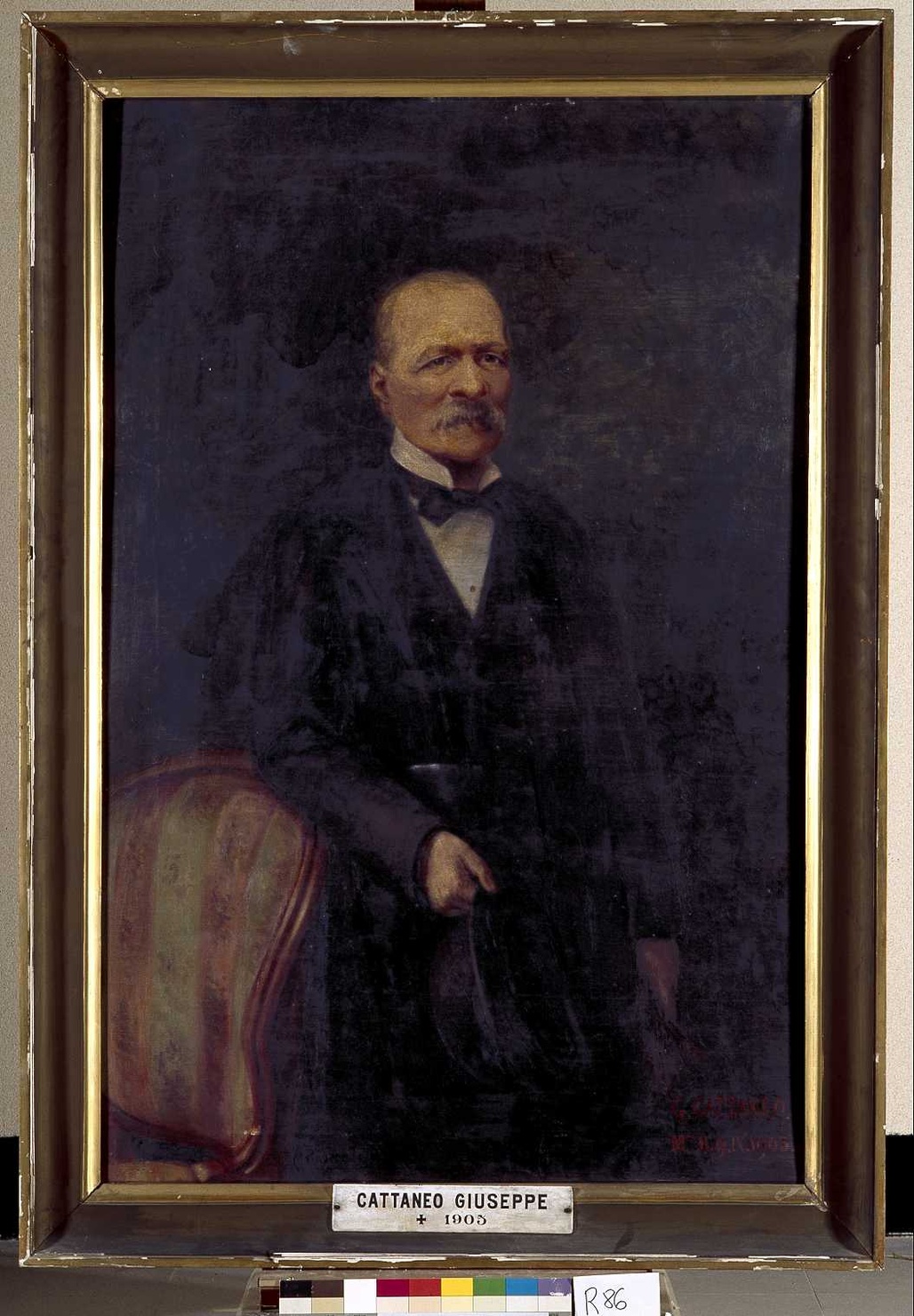 ritratto di Cattaneo Giuseppe (dipinto, opera isolata) di Rosnati Maria (sec. XX)