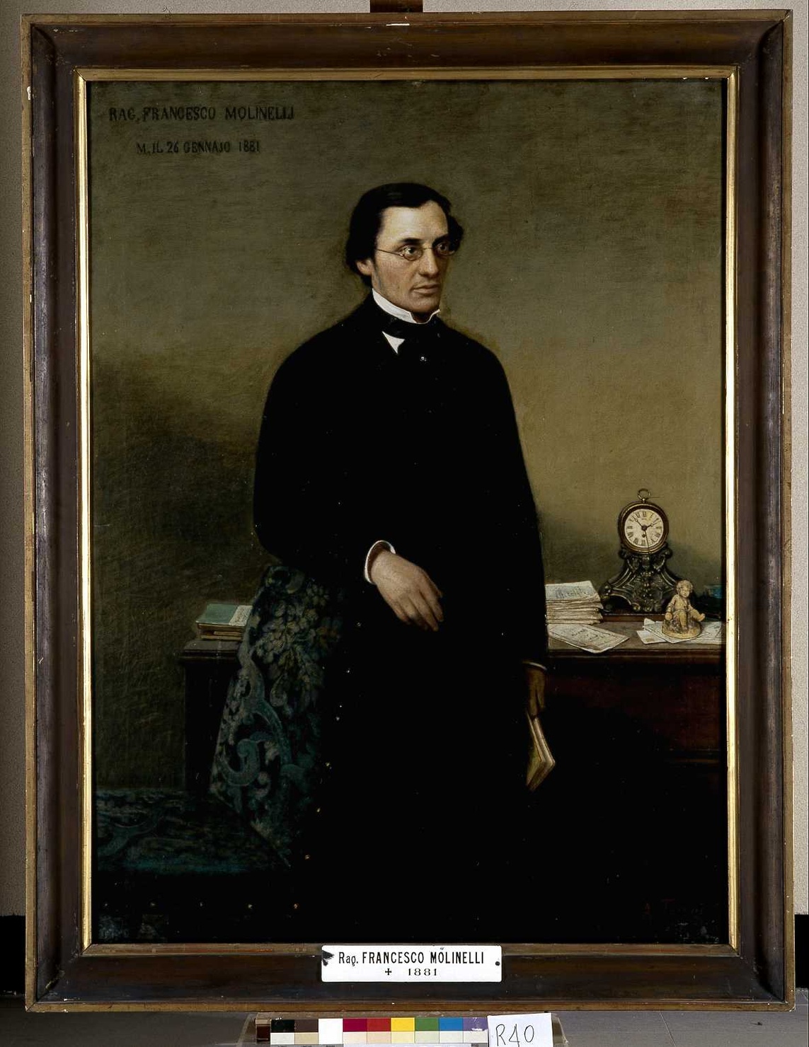 ritratto di Molinelli Francesco (dipinto, opera isolata) di Trezzini Angelo (sec. XIX)