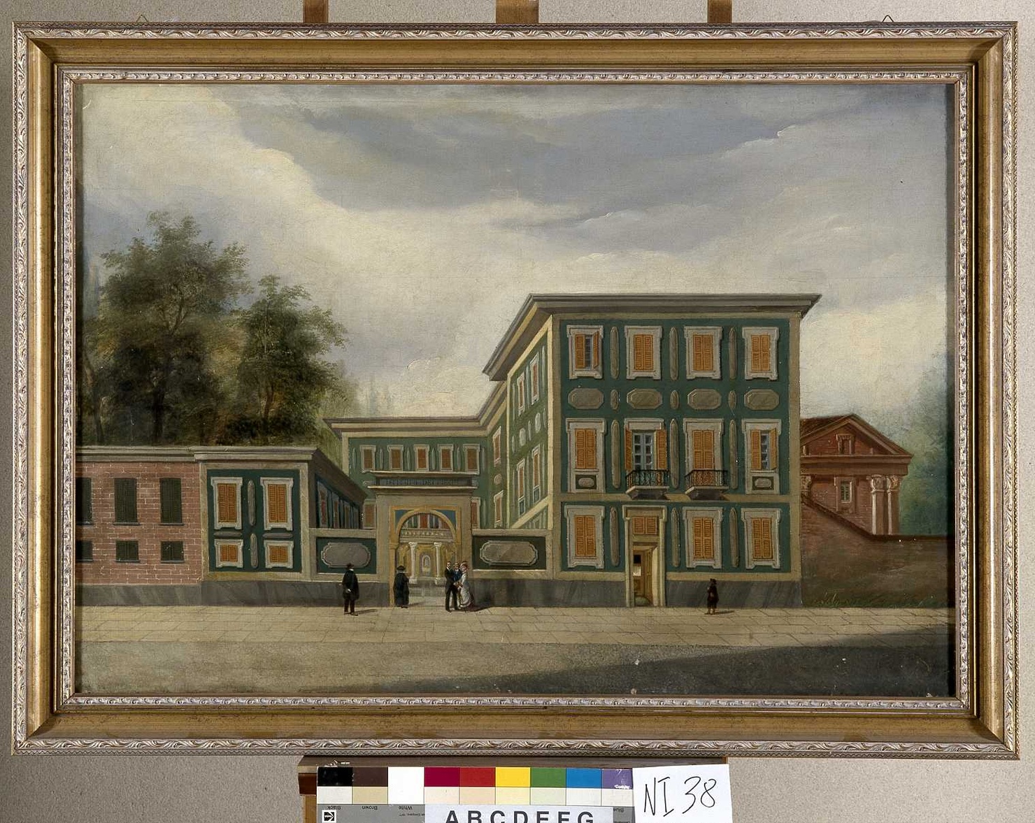 Veduta dell'antico Istituto dei Ciechi di Milano (dipinto, opera isolata) - ambito lombardo (seconda metà sec. XIX)