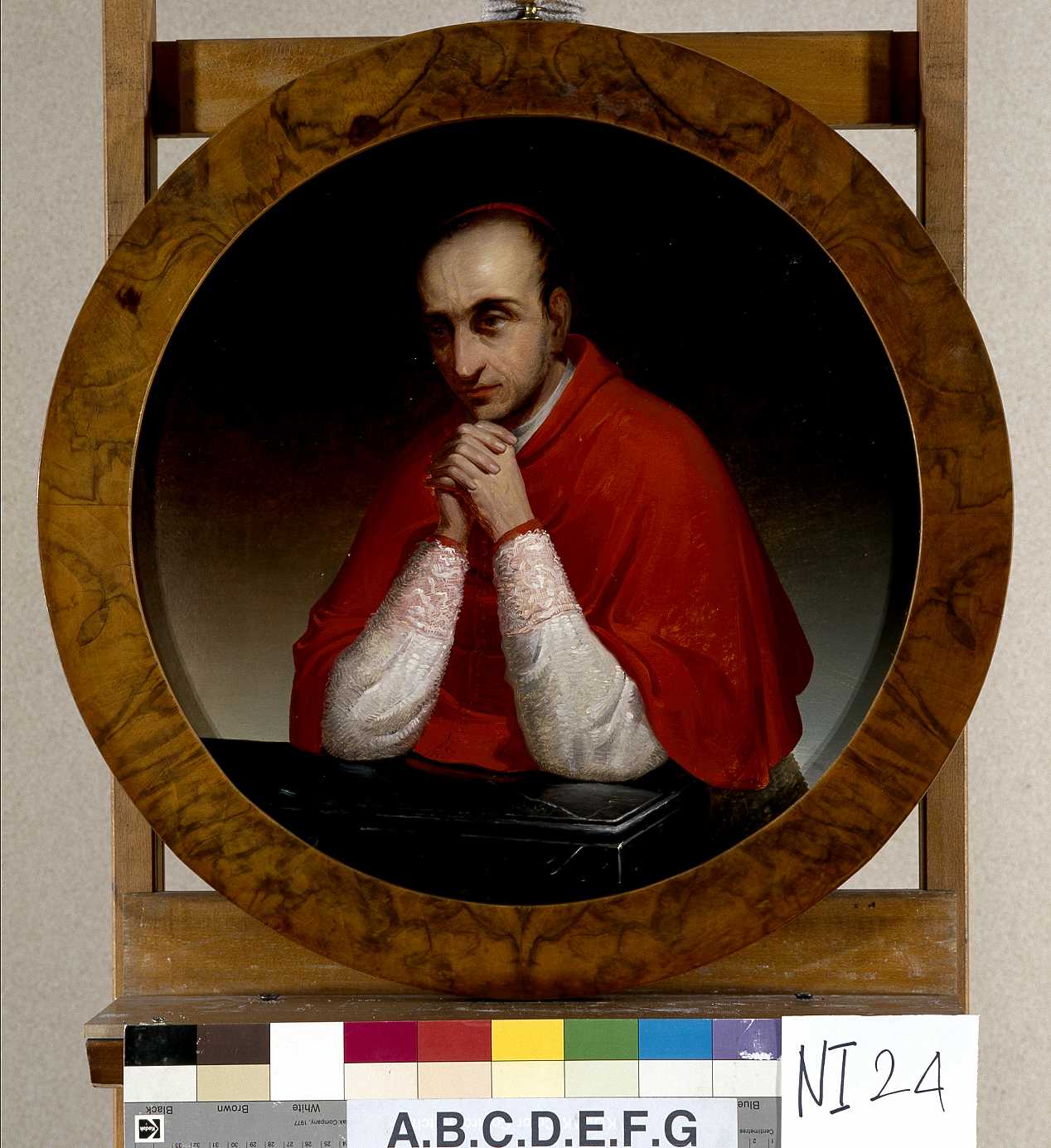 San Carlo Borromeo in meditazione (dipinto, opera isolata) di De Notaris Carlo (metà sec. XIX)