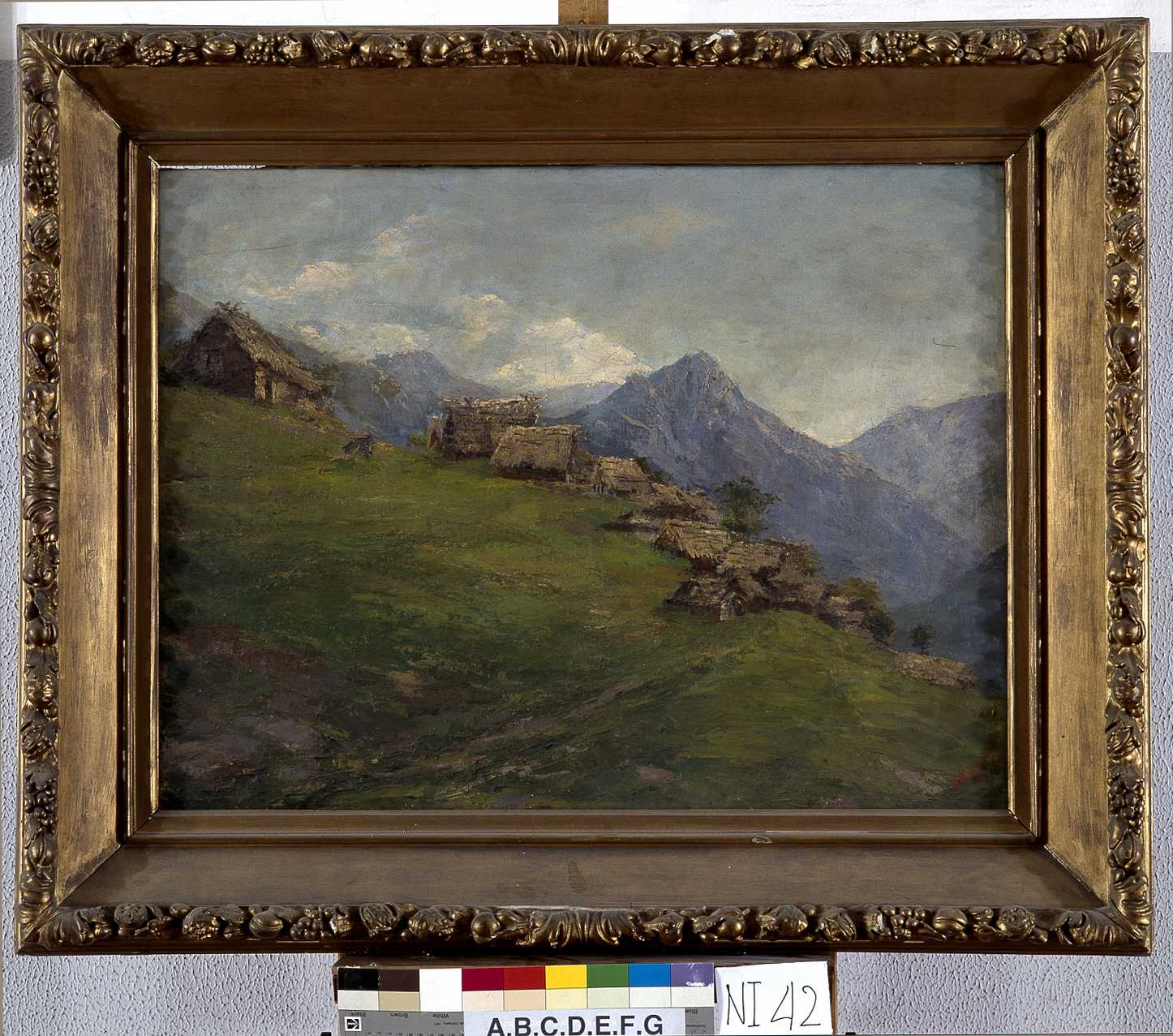 Paesaggio montano (dipinto, opera isolata) di Martignoni Adele (fine sec. XIX)