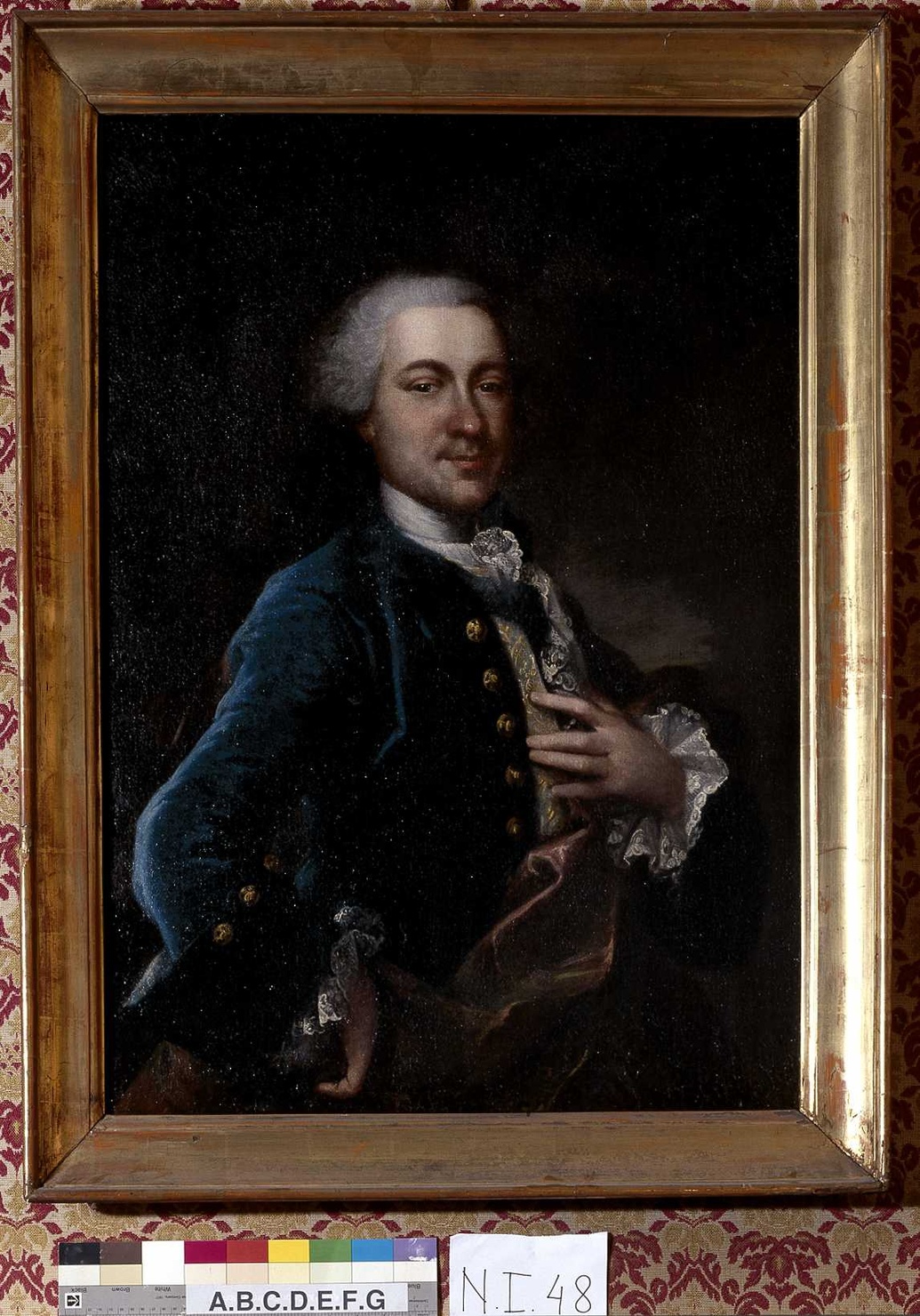 ritratto d'uomo (dipinto, opera isolata) - ambito lombardo (terzo quarto sec. XVIII)