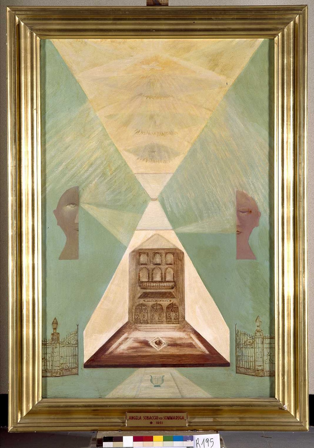 Il cieco che lavora/ In memoria di Angela Sobacchi Sommaruga, Veduta dell'Istituto dei Ciechi di Milano (dipinto, opera isolata) di Cesari Orfelio (sec. XX)