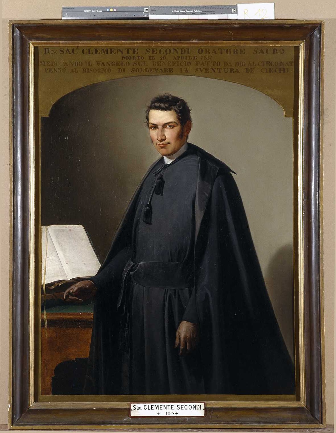 ritratto di Secondi Clemente (dipinto, opera isolata) di De Magistris Francesco (sec. XIX)