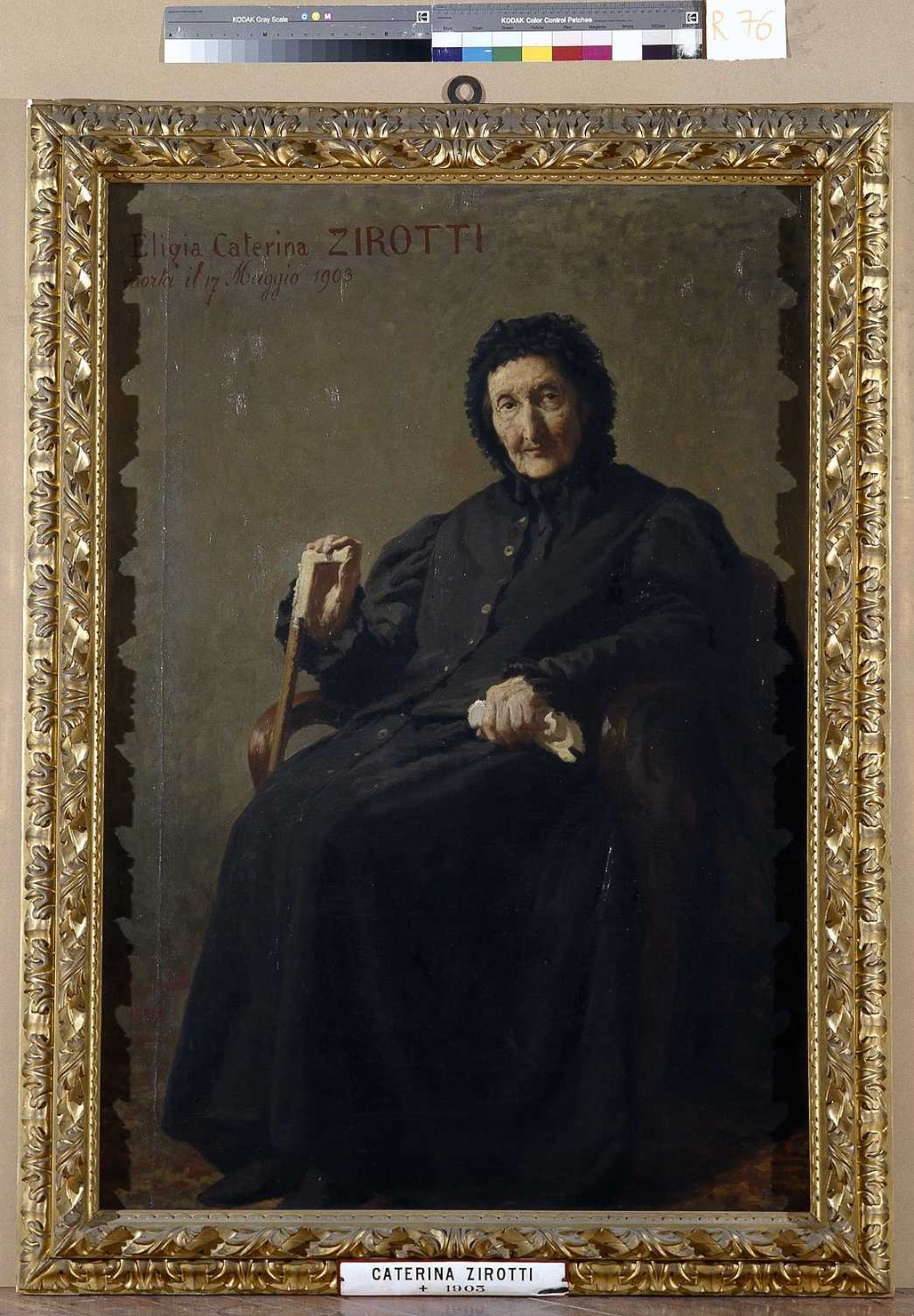 ritratto di Zirotti Eligia Caterina (dipinto, opera isolata) di Brambilla Ferdinando (sec. XIX)