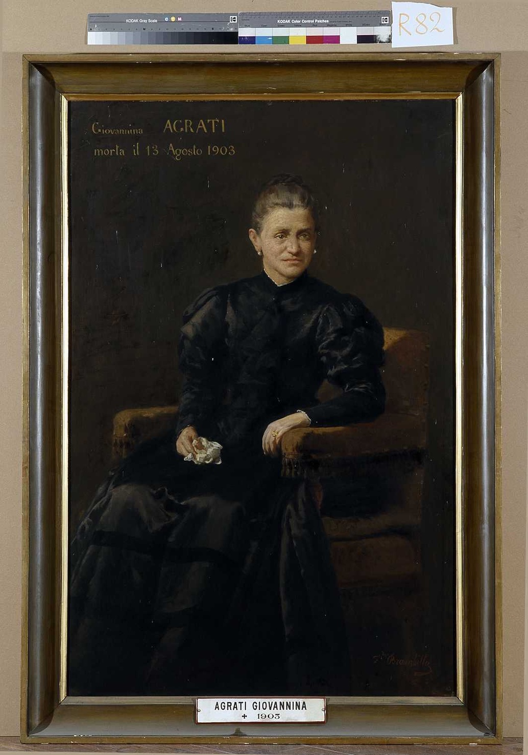 ritratto di Agrati Giovannina (dipinto, opera isolata) di Brambilla Ferdinando (sec. XX)