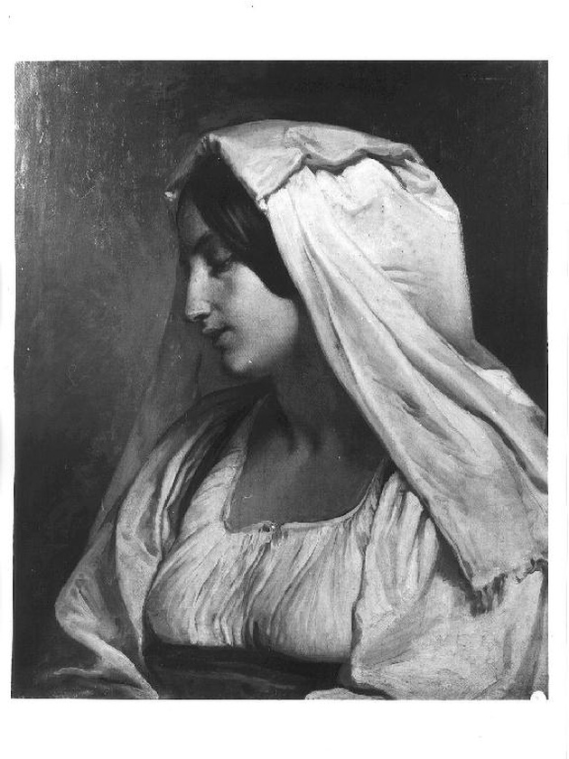 La Ciociara, ritratto femminile a mezzo busto (dipinto) di Hayez Francesco (sec. XIX)