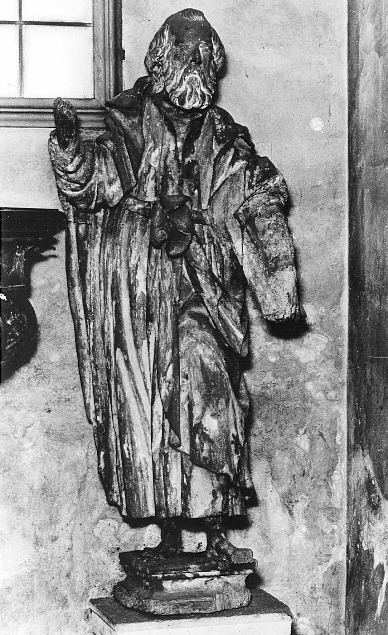 Santo (statua, pendant) - bottega milanese (sec. XVI)