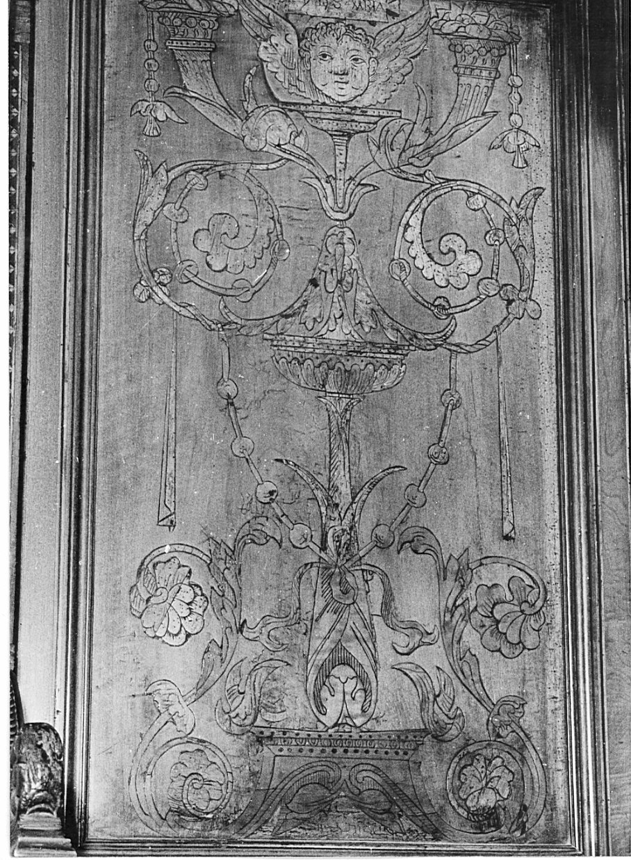 candelabre (pannello di stallo di coro, elemento d'insieme) di Butinone Bernardino (attribuito), Zenale Bernardino (attribuito) - bottega lombarda (secc. XV/ XVI)