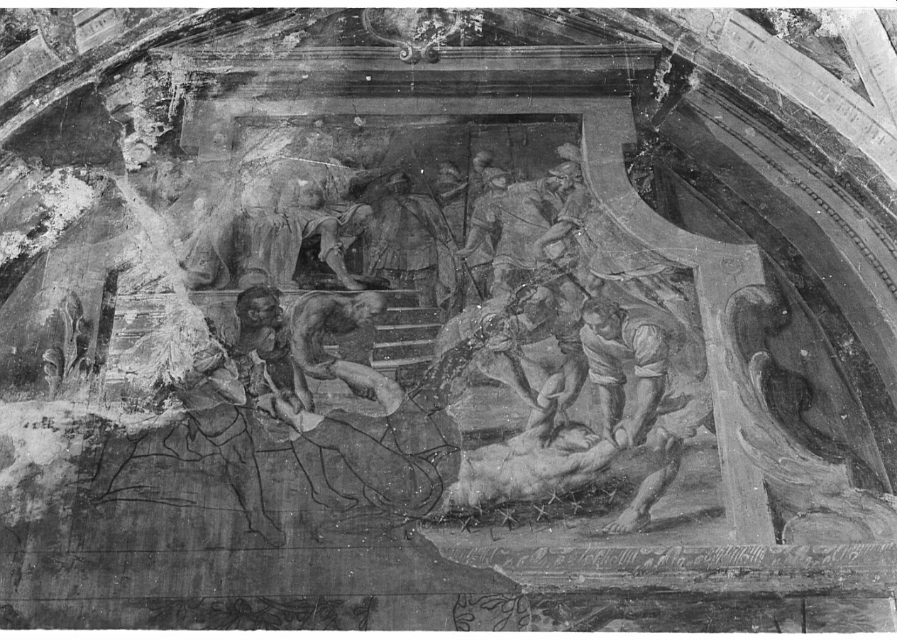 Martirio di San Vincenzo Ferreri (dipinto, elemento d'insieme) di Della Rovere Giovanni Battista detto Fiammenghino (inizio sec. XVII)