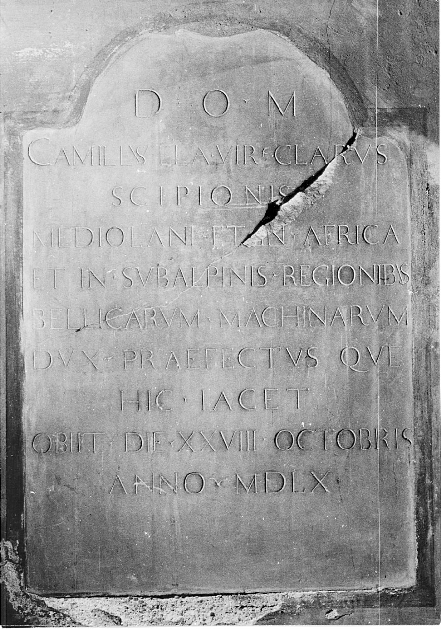 lapide tombale, opera isolata - bottega milanese (sec. XVI)