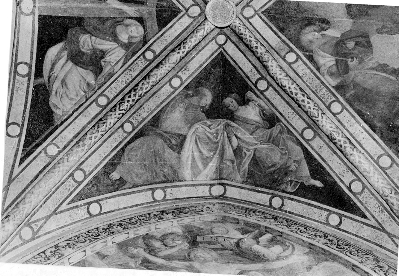 angeli con strumenti della passione: tunica (dipinto, elemento d'insieme) di Ferrari Gaudenzio (sec. XVI)